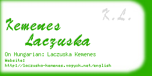 kemenes laczuska business card